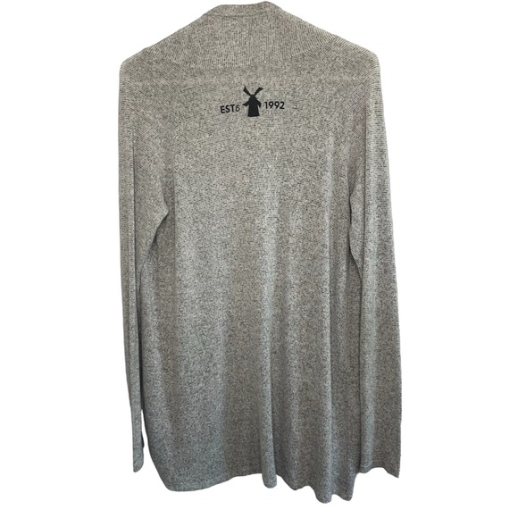 Dutch Bros Women’s SOFT Light Gray Duster Sweater RARE 1992 SMALL+MEDIUM/LARGE - Picture 3 of 7